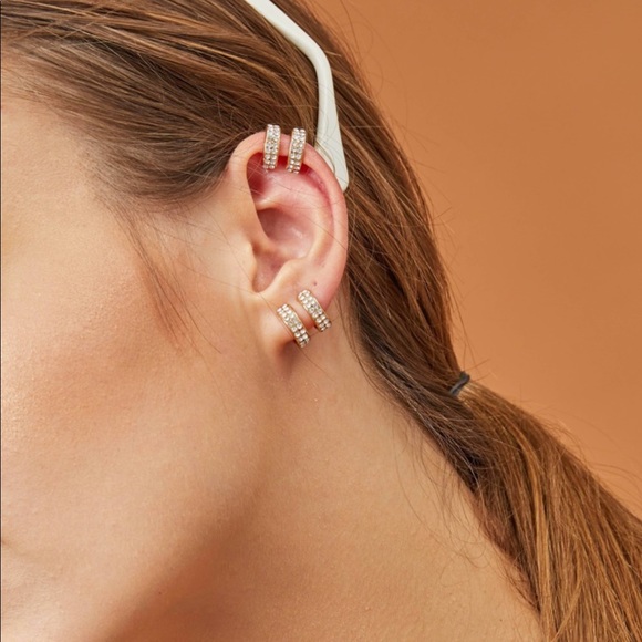 Gold Earring Cuff Set - Picture 3 of 6